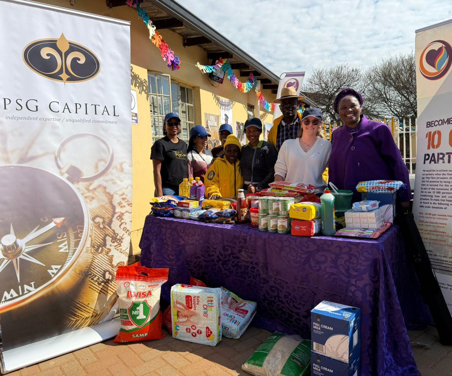 Supporting New Jerusalem Children’s Home through a monetary donation and participating in the Mandela Day Ladles of Love initiative